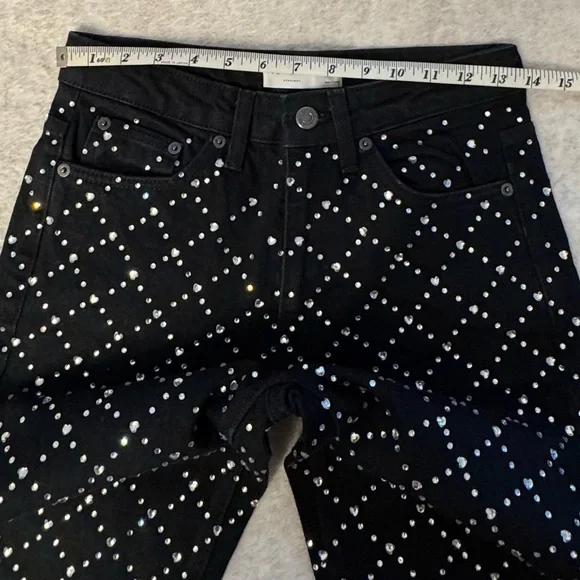 Topshop Black Studded Women's Jeans - Picture 6 of 16